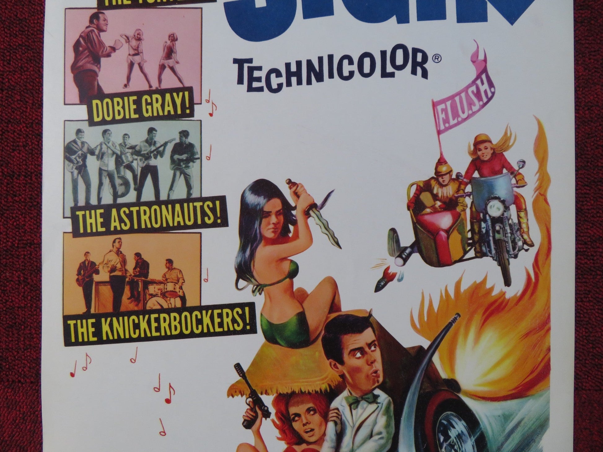 OUT OF SIGHT US INSERT (14"x 36") POSTER JONATHAN DALY KAREN JENSEN 1966 Rendezvous Cinema Movie posters