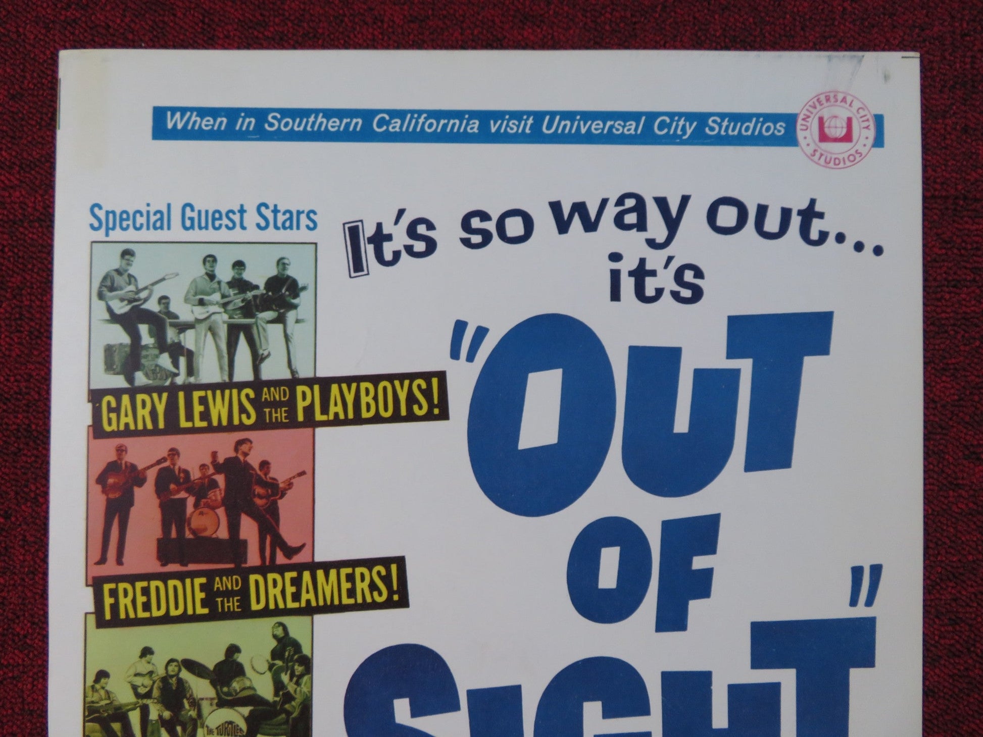 OUT OF SIGHT US INSERT (14"x 36") POSTER JONATHAN DALY KAREN JENSEN 1966 Rendezvous Cinema Movie posters