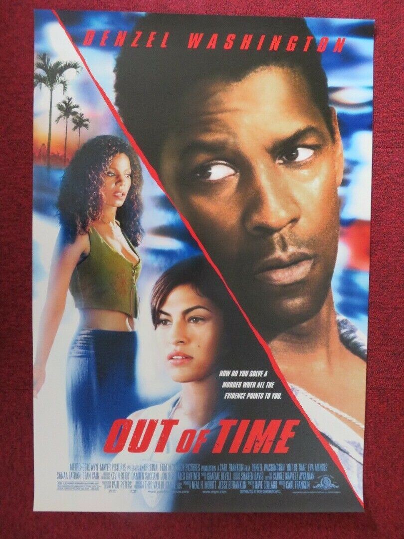 OUT OF TIME US ONE SHEET ROLLED POSTER DENZEL WASHINGTON EVA MENDES 2003 Movie posters