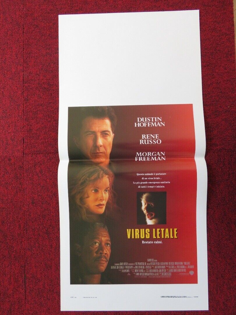 OUTBREAK ITALIAN LOCANDINA (27.5"x13") POSTER MORGAN FREEMAN DUSTIN HOFFMAN '95 Movie posters
