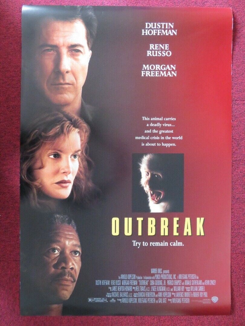 OUTBREAK US ONE SHEET ROLLED POSTER DUSTIN HOFFMAN MORGAN FREEMAN 1995 Movie posters