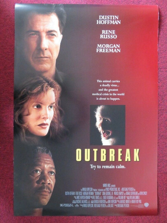OUTBREAK US ONE SHEET ROLLED POSTER DUSTIN HOFFMAN MORGAN FREEMAN 1995 Movie posters
