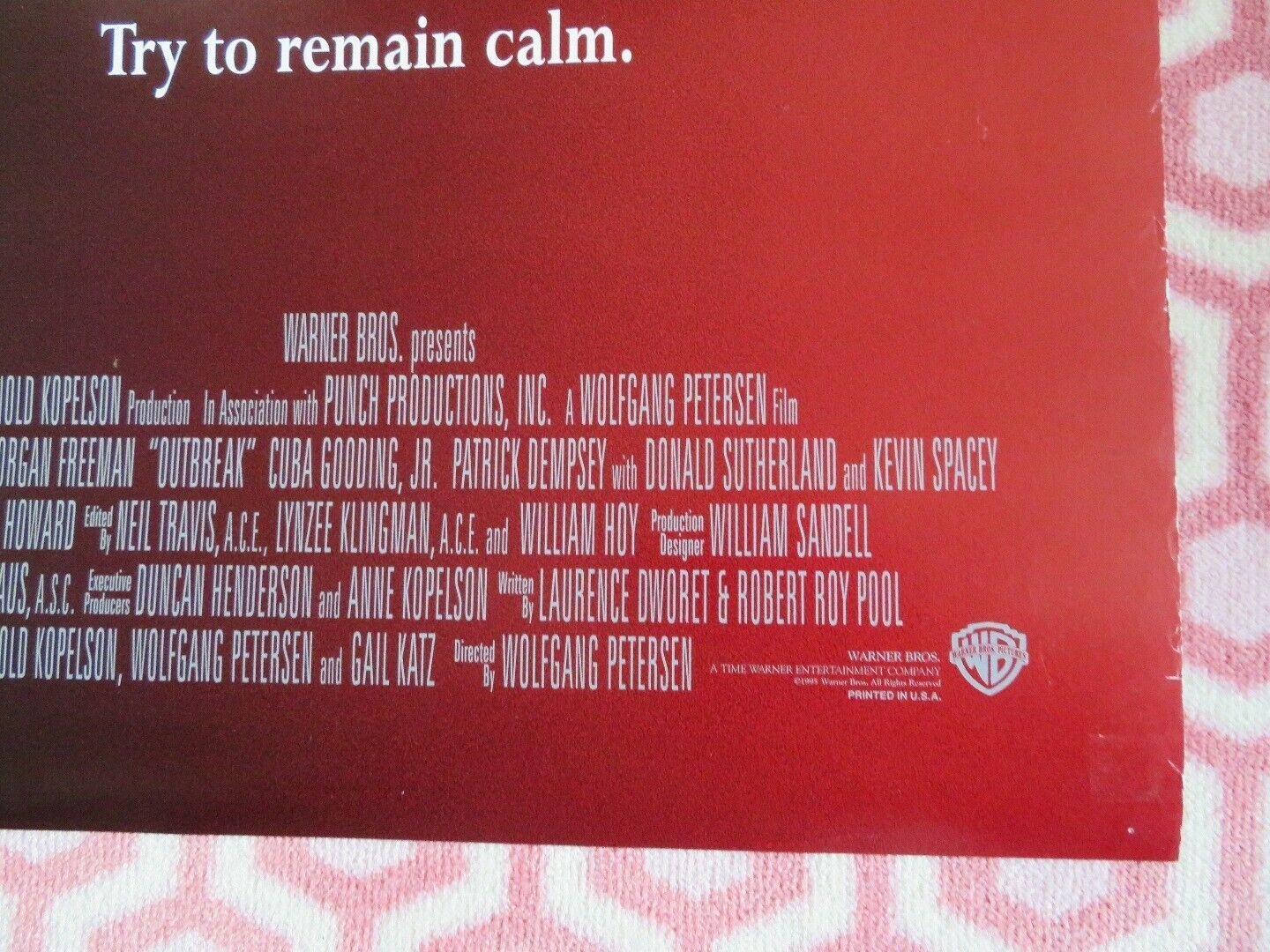 OUTBREAK US ONE SHEET ROLLED POSTER MORGAN FREEMAN BEVERLY TODD 1995 - Rendezvous Cinema