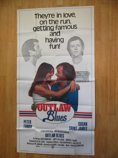 OUTLAW BLUES US 3 SHEET POSTER PETER FONDA SUSAN SAINT JAMES 1977 Rendezvous Cinema Movie posters