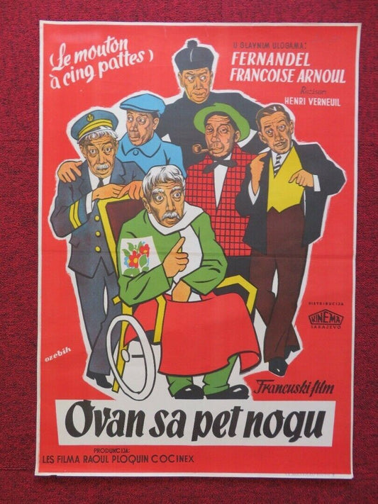 OVAN SA PET NOGU / The Sheep Has Five Legs YUGOSLAVIAN (19"x 27") POSTER 1954 Movie posters