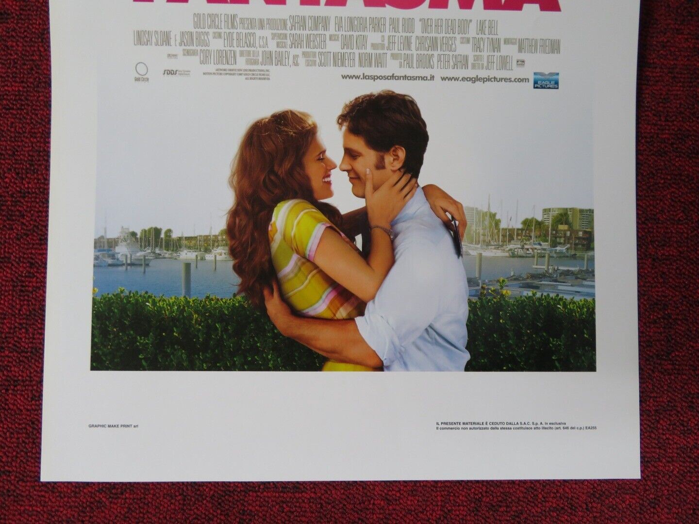 OVER HER DEAD BODY ITALIAN LOCANDINA (27.5"x13") POSTER E LONGORIA P RUDD 2008 Movie posters