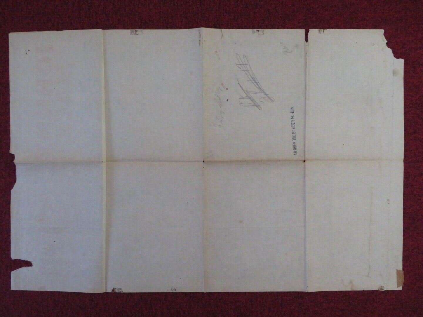 OVER THE BORDER ONE FOLDED US ONE SHEET POSTER JOHNNY MACK BROWN W. WALDRON 1950 Movie posters