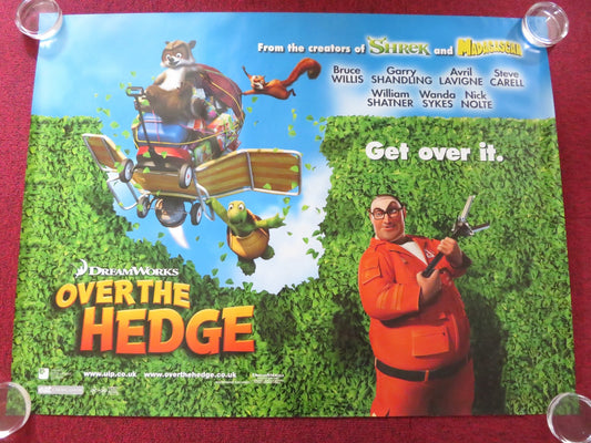 OVER THE HEDGE - A UK QUAD ROLLED POSTER BRUCE WILLIS STEVE CARELL 2006 Rendezvous Cinema Movie posters