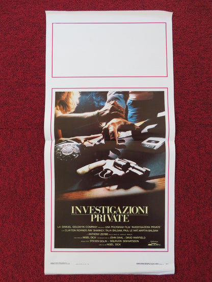 P. I. PRIVATE INVESTIGATIONS ITALIAN LOCANDINA POSTER CLAYTON ROHNER 1988 Rendezvous Cinema Movie posters