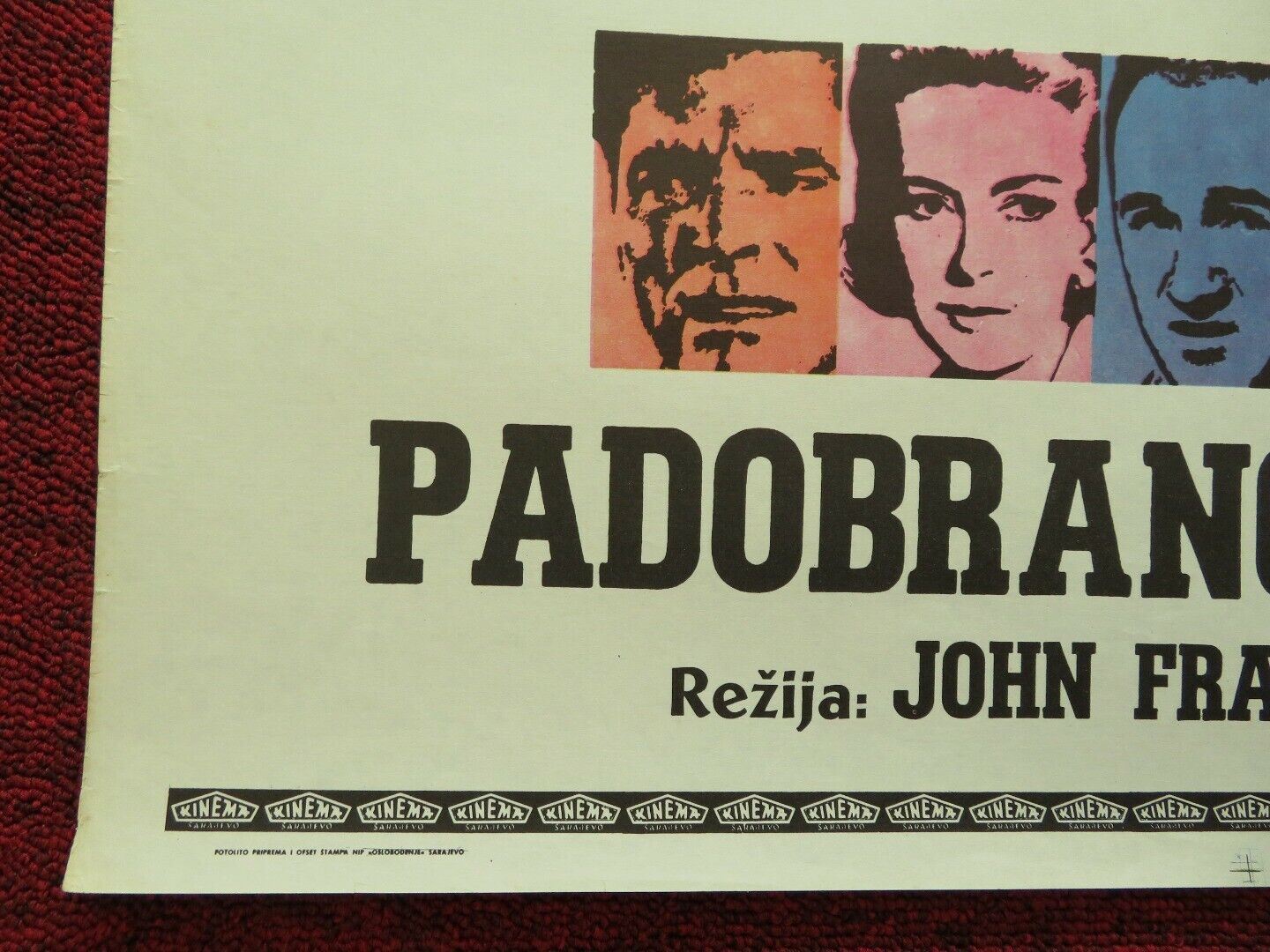 PADOBRANCI DOLAZE /The Gypsy Moths YUGOSLAVIAN (19.5"x 28") POSTER 1969 Movie posters
