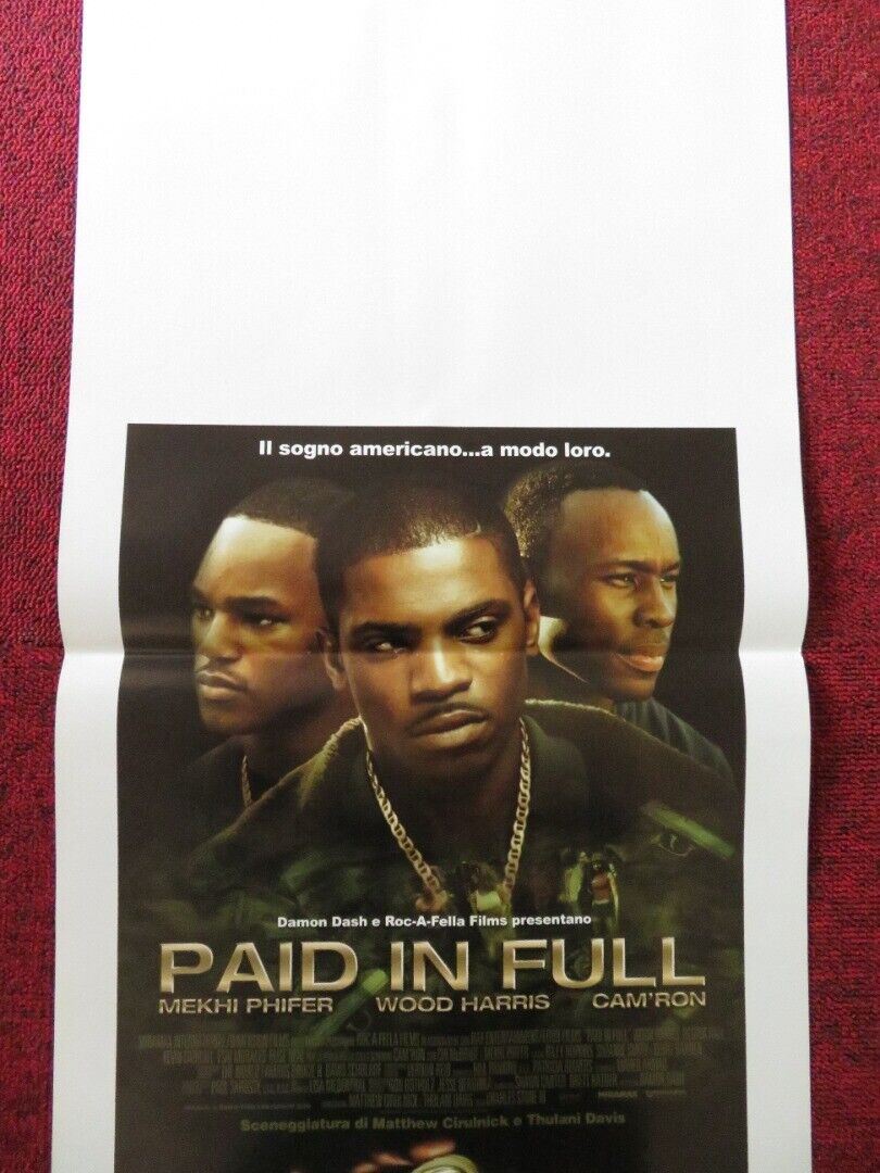 PAID IN FULL ITALIAN LOCANDINA (27.5"x13") POSTER MEKHI PHIFER 2002 Movie posters
