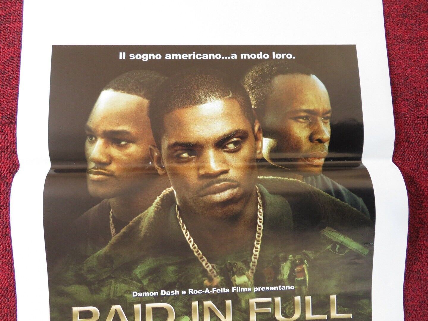 PAID IN FULL ITALIAN LOCANDINA (27.5"x13") POSTER MEKHI PHIFER WOOD HARRIS 2002 Movie posters
