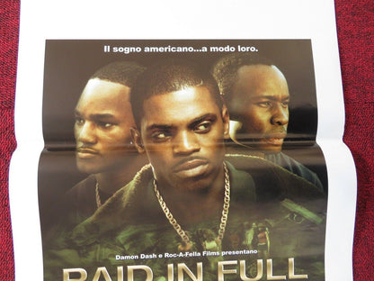 PAID IN FULL ITALIAN LOCANDINA (27.5"x13") POSTER MEKHI PHIFER WOOD HARRIS 2002 Movie posters