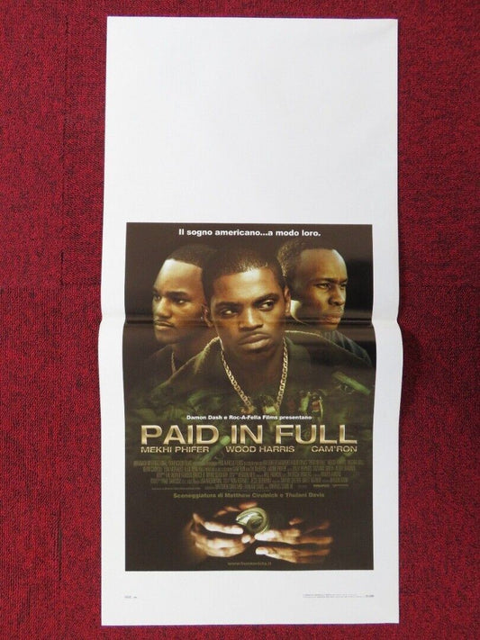 PAID IN FULL ITALIAN LOCANDINA (27.5"x13") POSTER MEKHI PHIFER WOOD HARRIS 2002 Movie posters