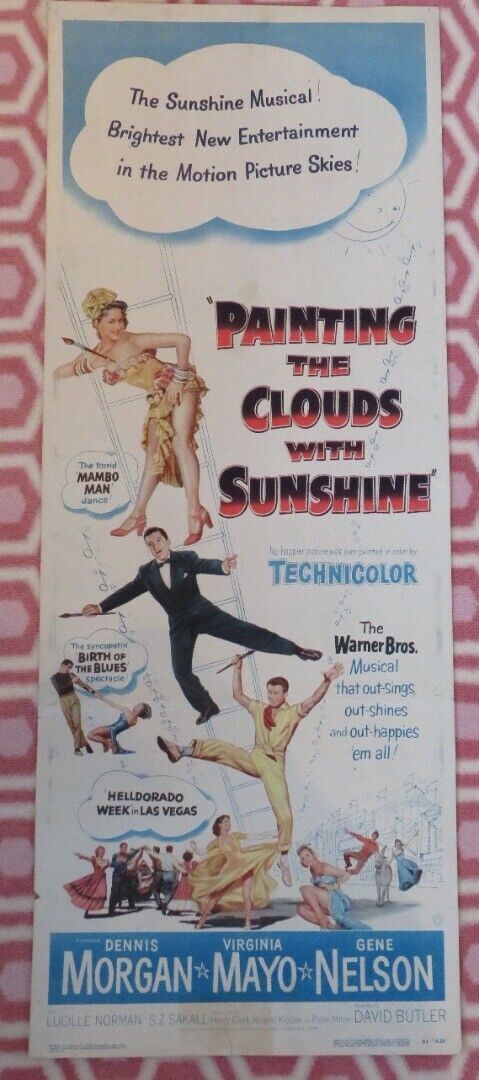 PAINTING THE CLOUDS WITH SUNSHINE US INSERT (14"x 36") POSTER DENNIS MORGAN 51 Movie posters