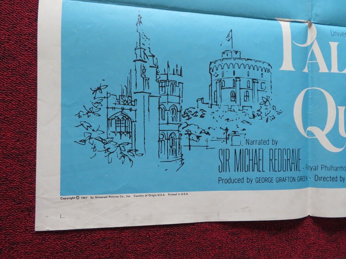 PALACES OF A QUEEN FOLDED US ONE SHEET POSTER MICHAEL REDGRAVE 1967 Movie posters