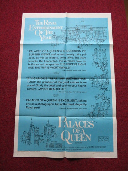 PALACES OF A QUEEN FOLDED US ONE SHEET POSTER MICHAEL REDGRAVE 1967 Movie posters