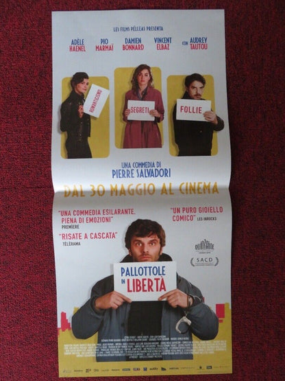 PALLOTTOLE IN LIBERTA ITALIAN LOCANDINA (26.5"x12.5") POSTER ADELE HAENEL 2018 - Rendezvous Cinema