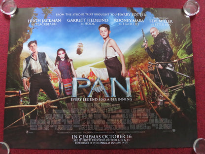 PAN UK QUAD (30"x 40") ROLLED POSTER HUGH JACKMAN ROONEY MARA 2015 Rendezvous Cinema Movie posters