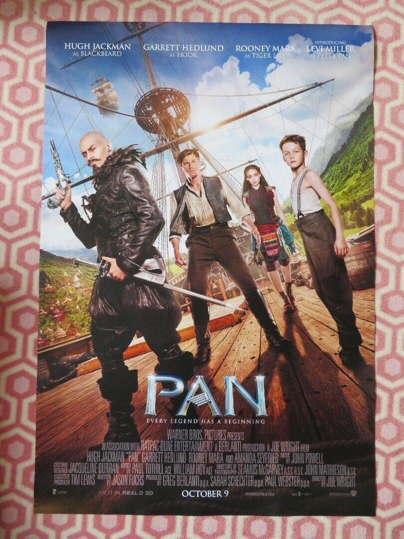 PAN US ONE SHEET ROLLED POSTER HUGH JACKMAN GARRETT HEDLUND 2015 Movie posters