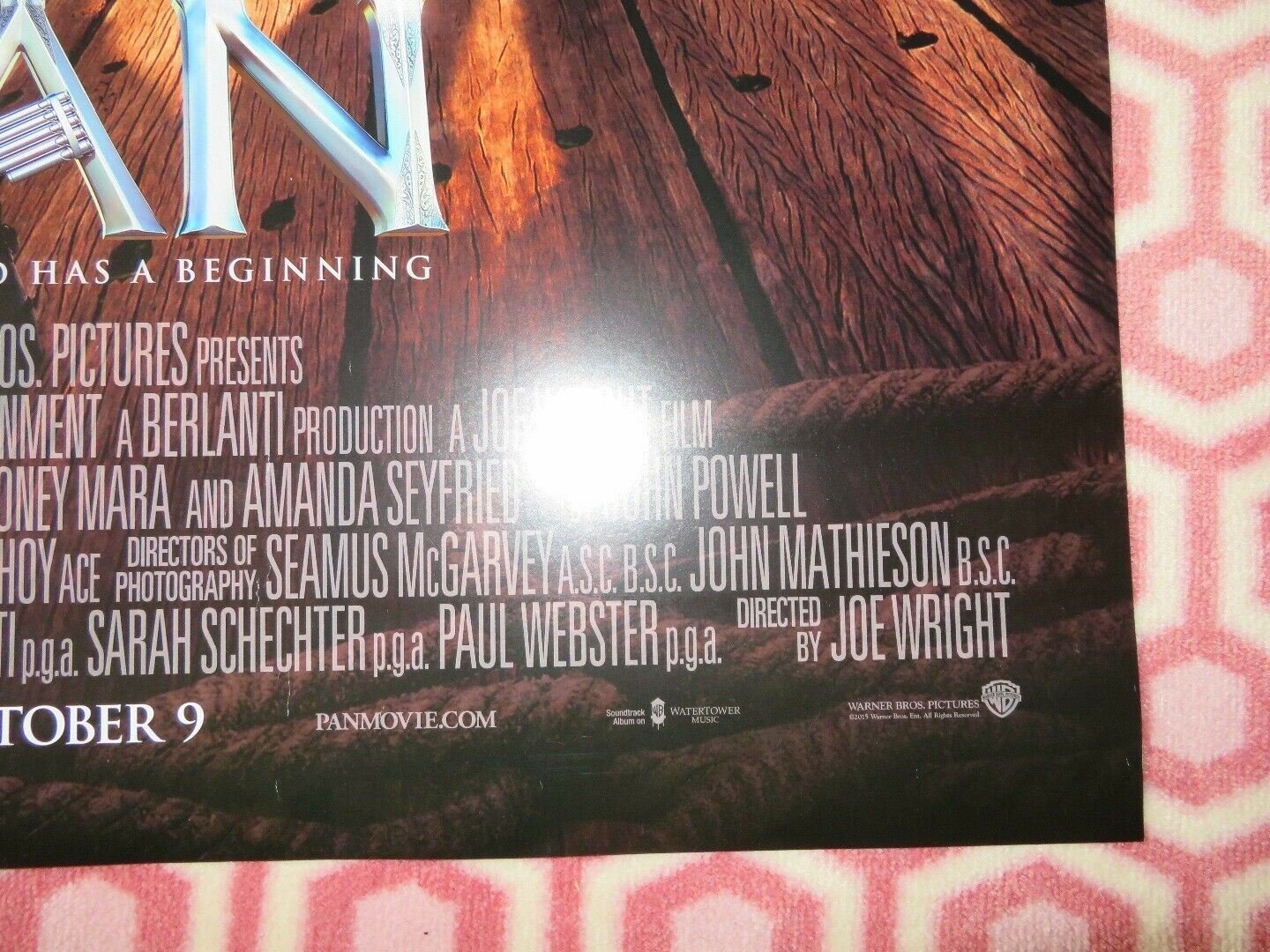 PAN US ONE SHEET ROLLED POSTER HUGH JACKMAN GARRETT HEDLUND 2015 Movie posters