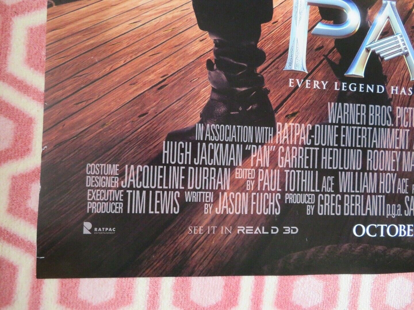 PAN US ONE SHEET ROLLED POSTER HUGH JACKMAN GARRETT HEDLUND 2015 Movie posters