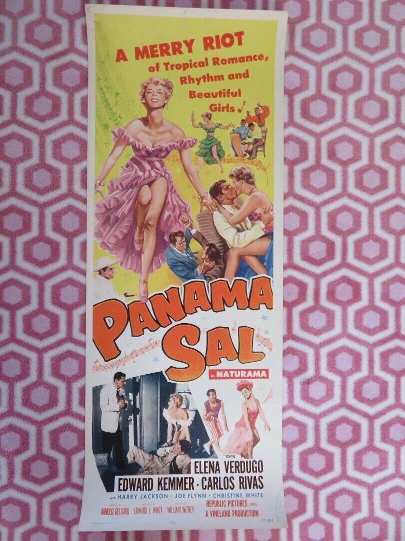 PANAMA SAL US INSERT (14"x 36") POSTER ELENA VERDUGO EDWARD KEMMER 1957 Movie posters