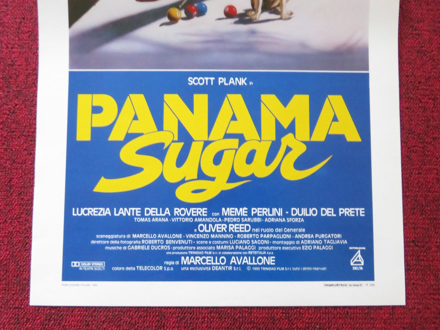 PANAMA SUGAR ITALIAN LOCANDINA POSTER SCOTT PLANK OLIVER REED 1990 Rendezvous Cinema Movie posters