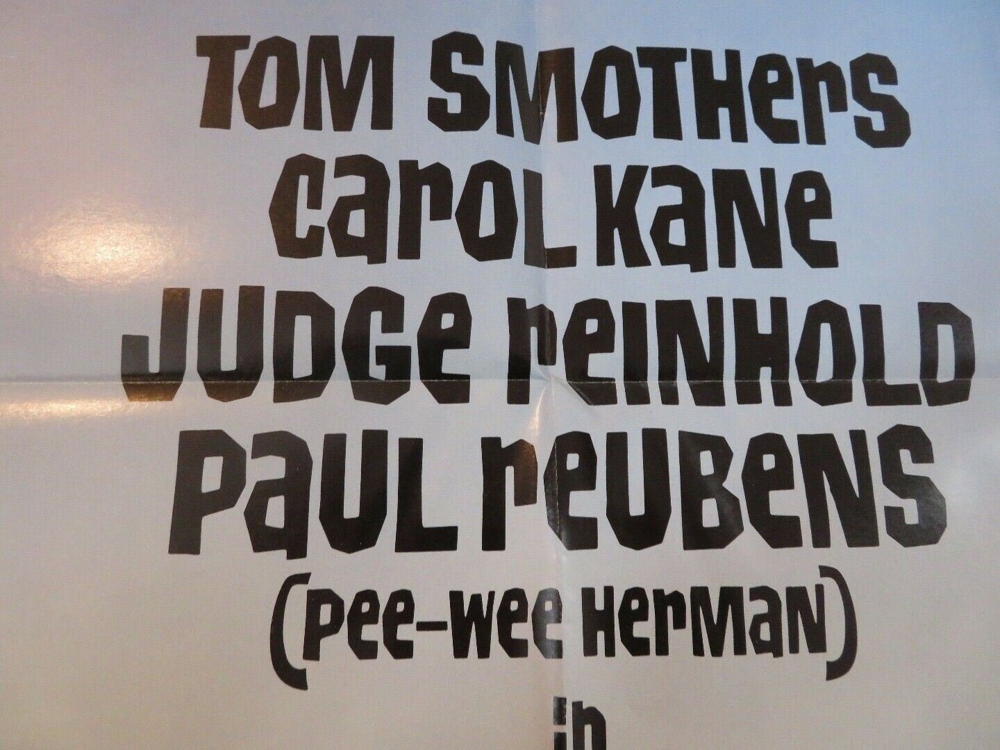 PANDEMONIUM COMEDY POSTER US ONE SHEET POSTER FOLDED C KANE PEE - WEE HERMAN Rendezvous Cinema Movie posters