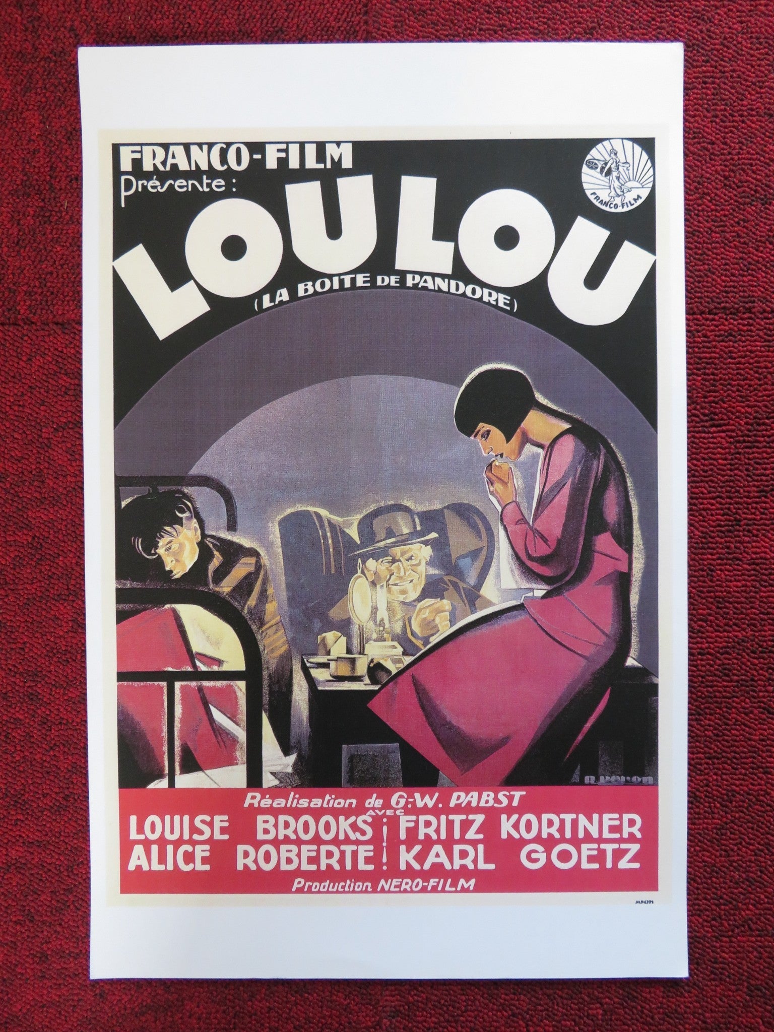 PANDORA'S BOX REPRODUCTION PHOTO LOUISE BROOKS FRITZ KORTNER 1929 Rendezvous Cinema Movie posters