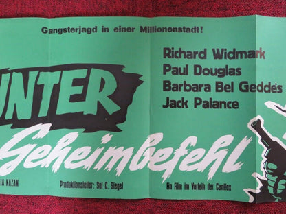 PANIC IN THE STREETS GERMAN POSTER (27"x 12") RICHARD WIDMARK PAUL DOUGLAS 1950 Movie posters