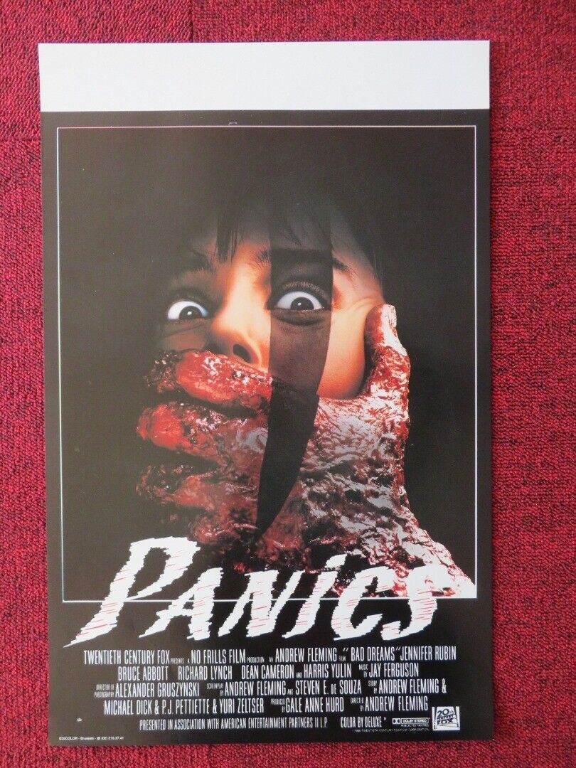 PANICS / BAD DREAMS BELGIUM (19.5"x12.5") POSTER JENNIFER RUBEN 1988 Movie posters