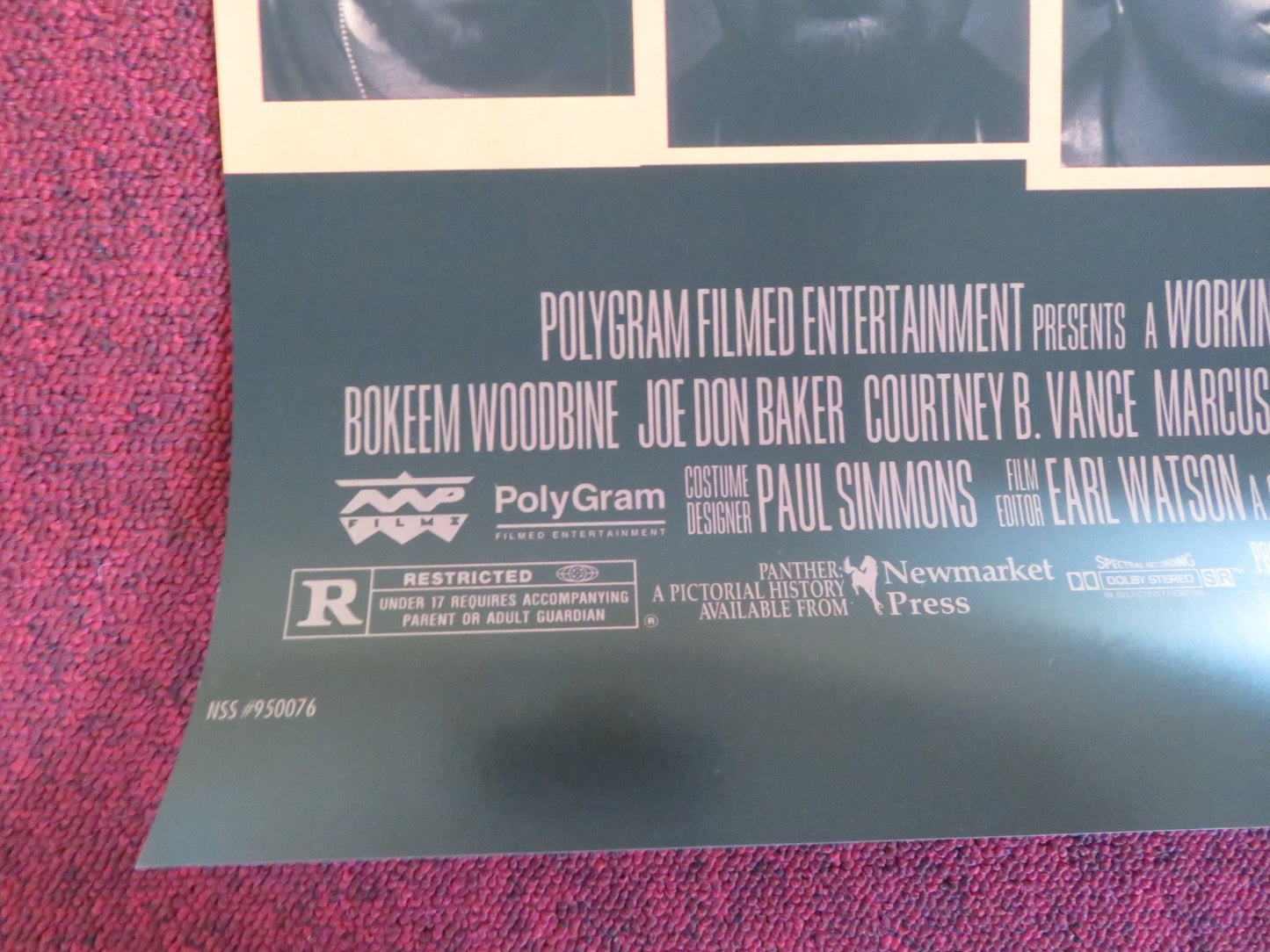 PANTHER US ONE SHEET ROLLED POSTER KADEEM HARDISON JOE DON BAKER 1995 Rendezvous Cinema Movie posters