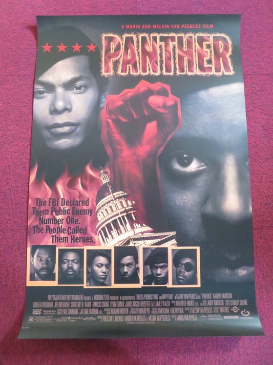 PANTHER US ONE SHEET ROLLED POSTER KADEEM HARDISON JOE DON BAKER 1995 Rendezvous Cinema Movie posters