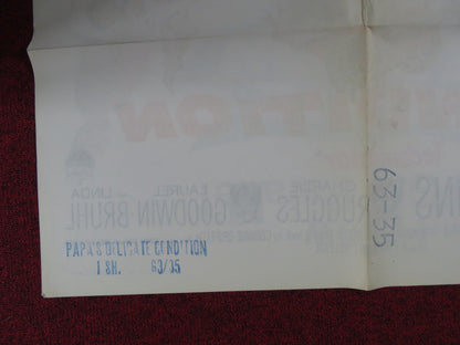 PAPA'S DELICATE CONDITION FOLDED US ONE SHEET POSTER JACKIE GLEASON 1963 Rendezvous Cinema Movie posters