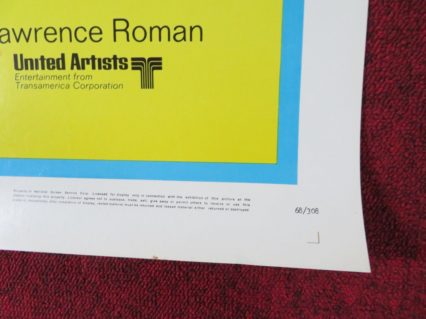 PAPER LION - A FOLDED US ONE SHEET POSTER ALAN ALDA LAUREN HUTTON 1968 Rendezvous Cinema Movie posters