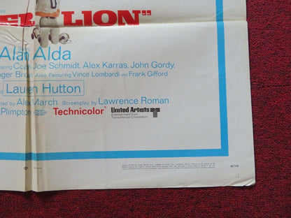 PAPER LION FOLDED US ONE SHEET POSTER ALAN ALDA LAUREN HUTTON 1968 Movie posters