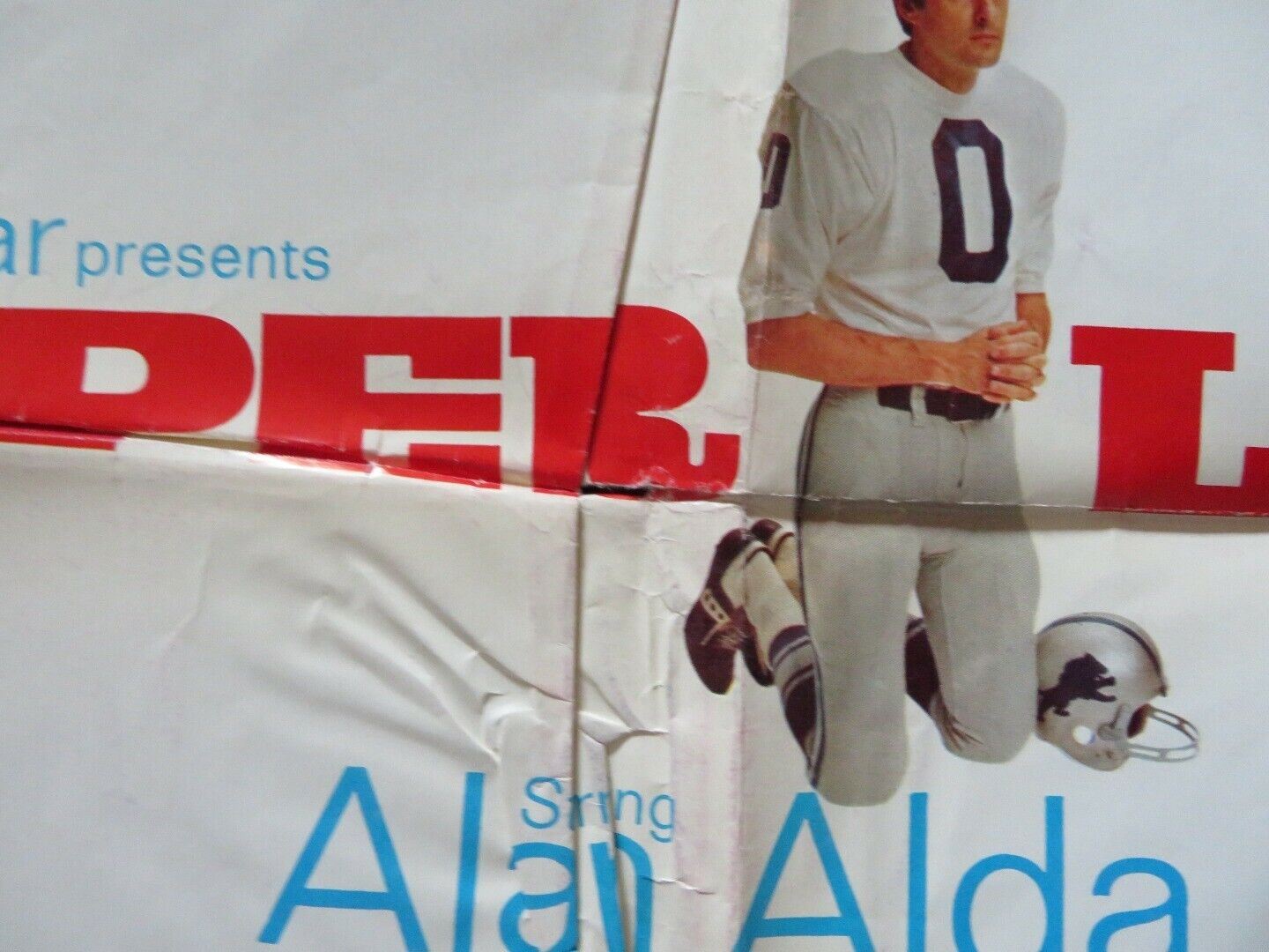 PAPER LION FOLDED US ONE SHEET POSTER ALAN ALDA LAUREN HUTTON 1968 Movie posters