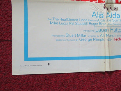 PAPER LION FOLDED US ONE SHEET POSTER ALAN ALDA LAUREN HUTTON 1968 Movie posters