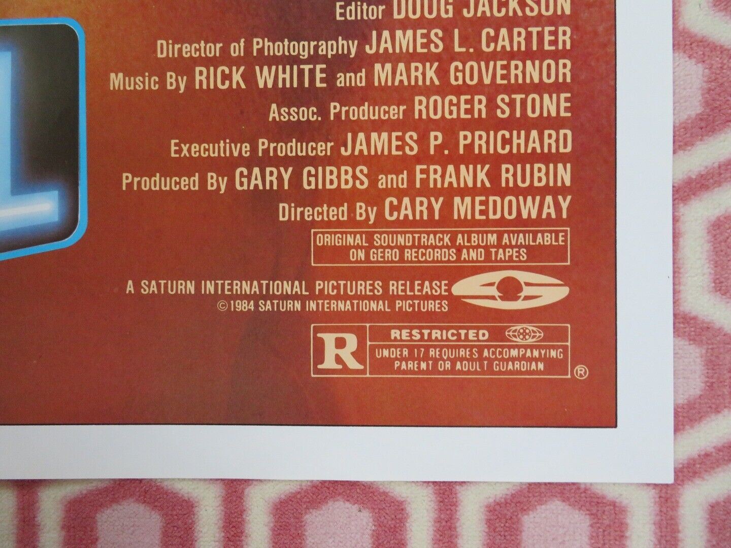 PARADISE MOTEL FOLDED US ONE SHEET POSTER GARY HERSHBERGER ROBERT KRANTZ 1985 Movie posters