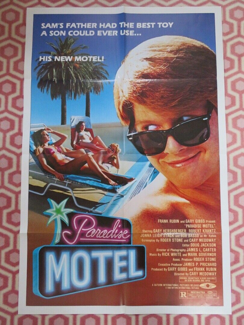 PARADISE MOTEL FOLDED US ONE SHEET POSTER GARY HERSHBERGER ROBERT KRANTZ 1985 Movie posters