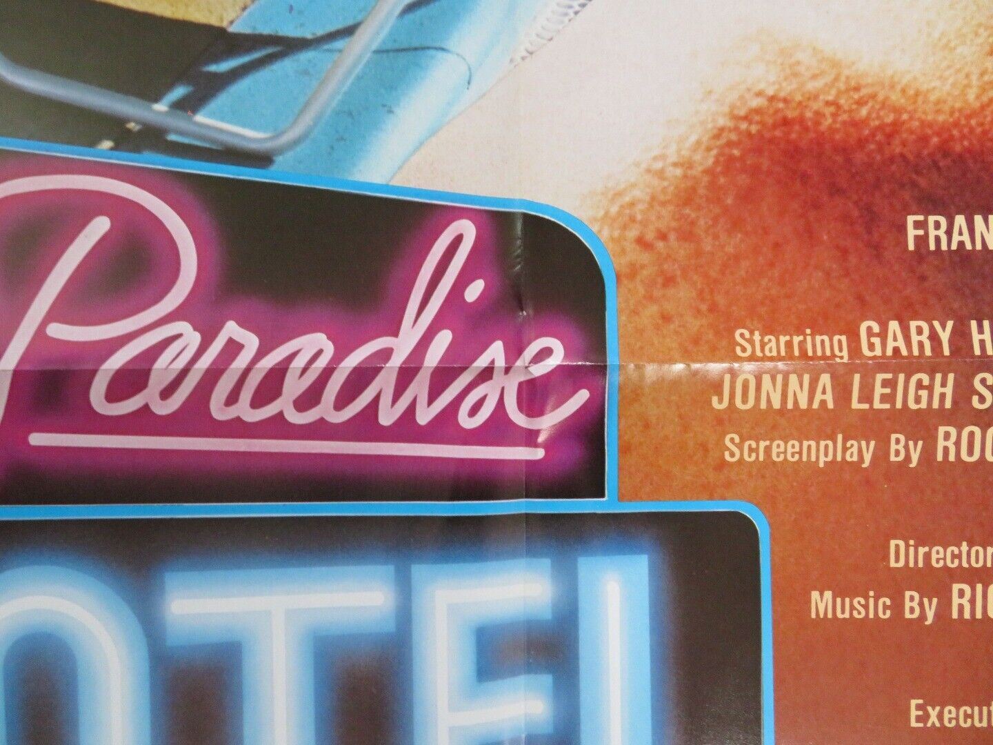 PARADISE MOTEL FOLDED US ONE SHEET POSTER GARY HERSHBERGER ROBERT KRANTZ 1985 Movie posters