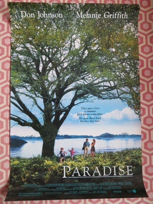 PARADISE ONE SHEET ROLLED POSTER DON JOHNSON MELANIE GRIFFITH 1991 Movie posters