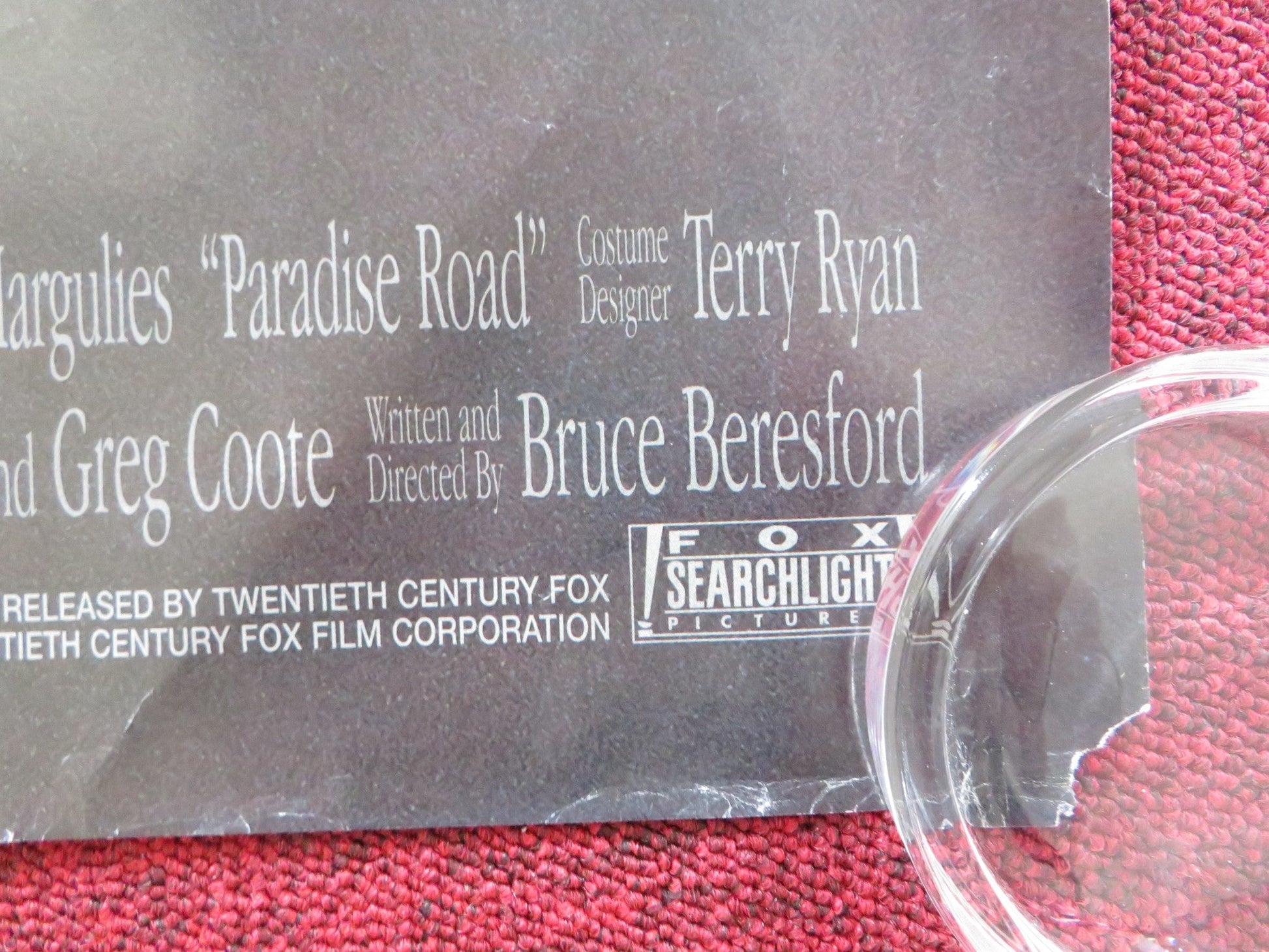 PARADISE ROAD UK QUAD ROLLED POSTER GLENN CLOSE FRANCES MCDORMAND 1997 Rendezvous Cinema Movie posters