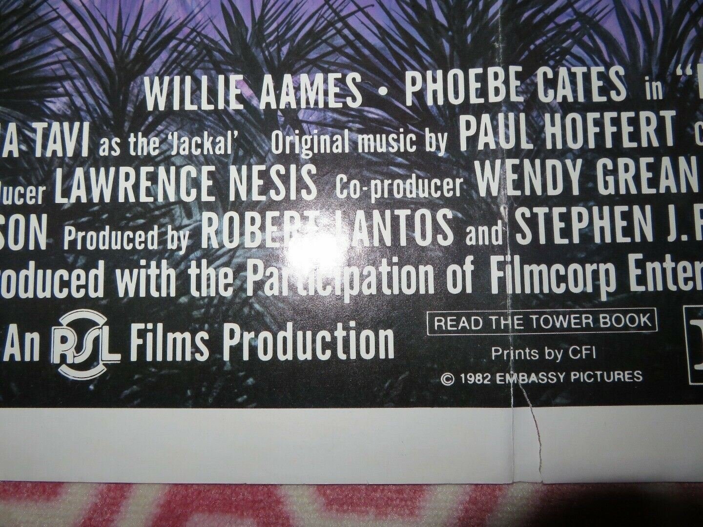 PARADISE US ONE SHEET POSTER WILLIE AAMES PHOEBE CATES 1982 Movie posters