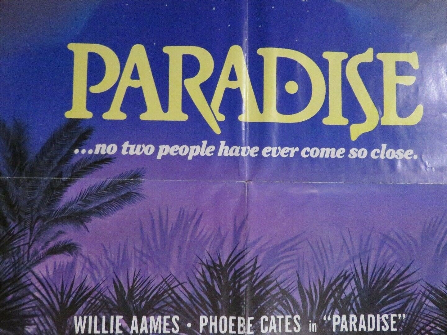 PARADISE US ONE SHEET POSTER WILLIE AAMES PHOEBE CATES 1982 Movie posters