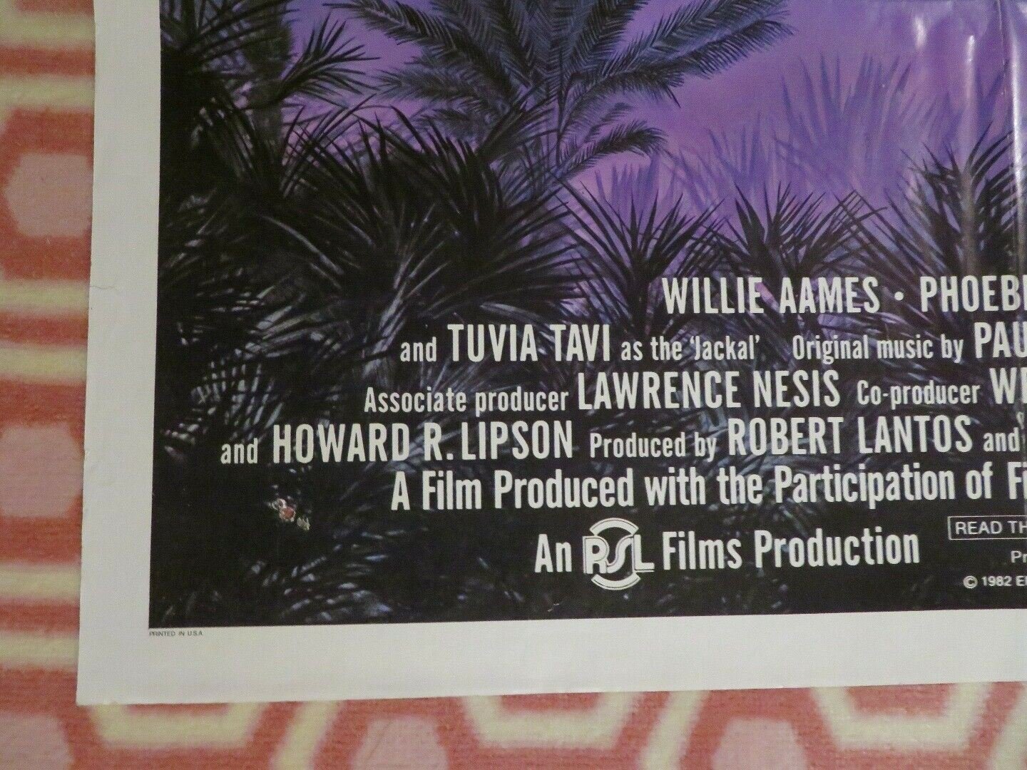 PARADISE US ONE SHEET POSTER WILLIE AAMES PHOEBE CATES 1982 Movie posters