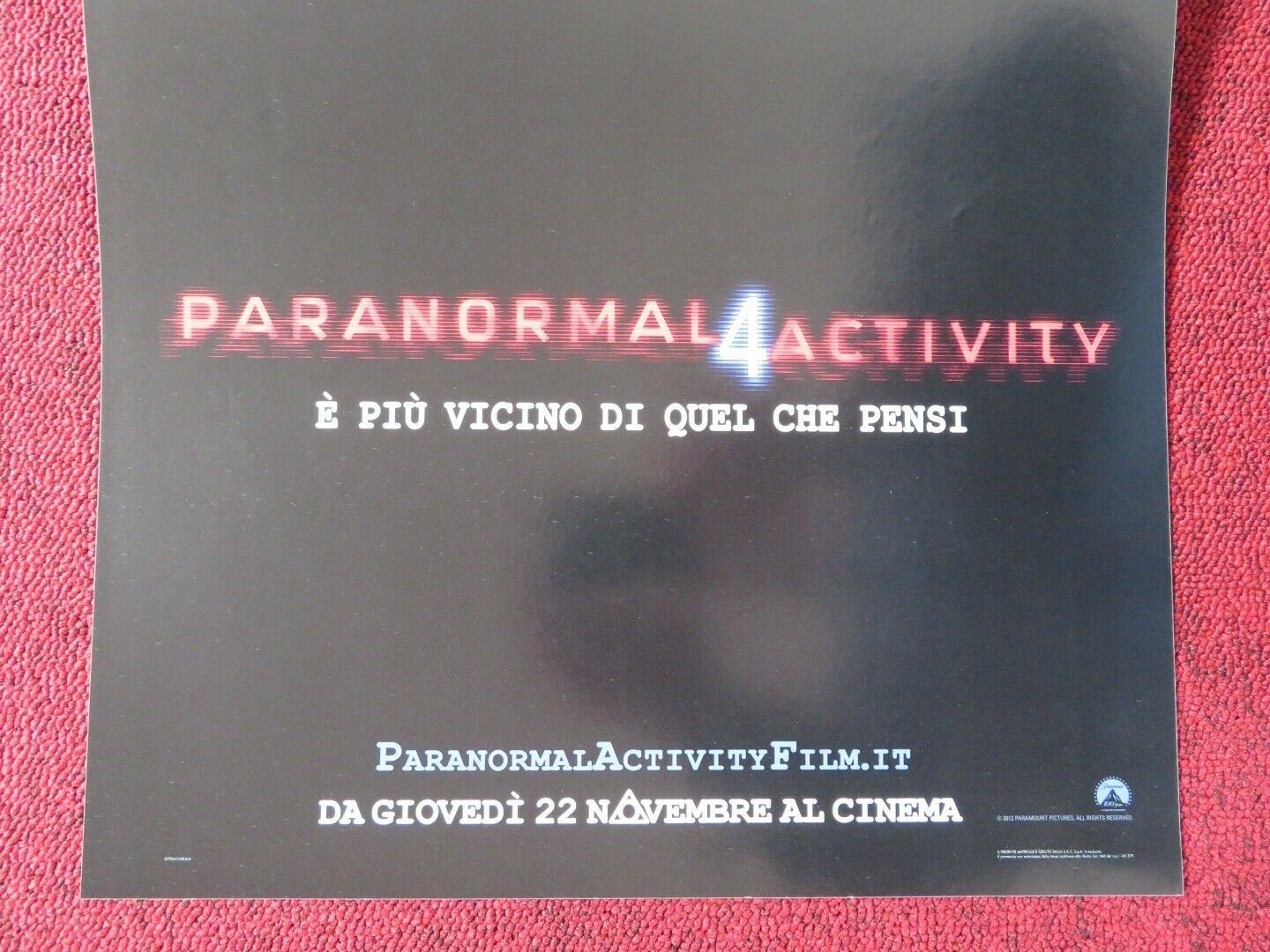 PARANORMAL ACTIVITY 4 ITALIAN LOCANDINA (26.5"x12.5") POSTER KATHRYN NEWTON '12 Movie posters