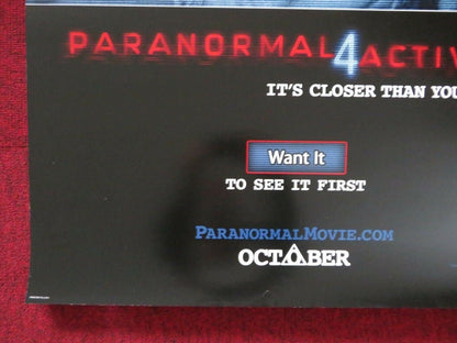 PARANORMAL ACTIVITY 4 US ONE SHEET ROLLED POSTER HENRY JOOST ARIEL SCHULMAN 2012 Movie posters