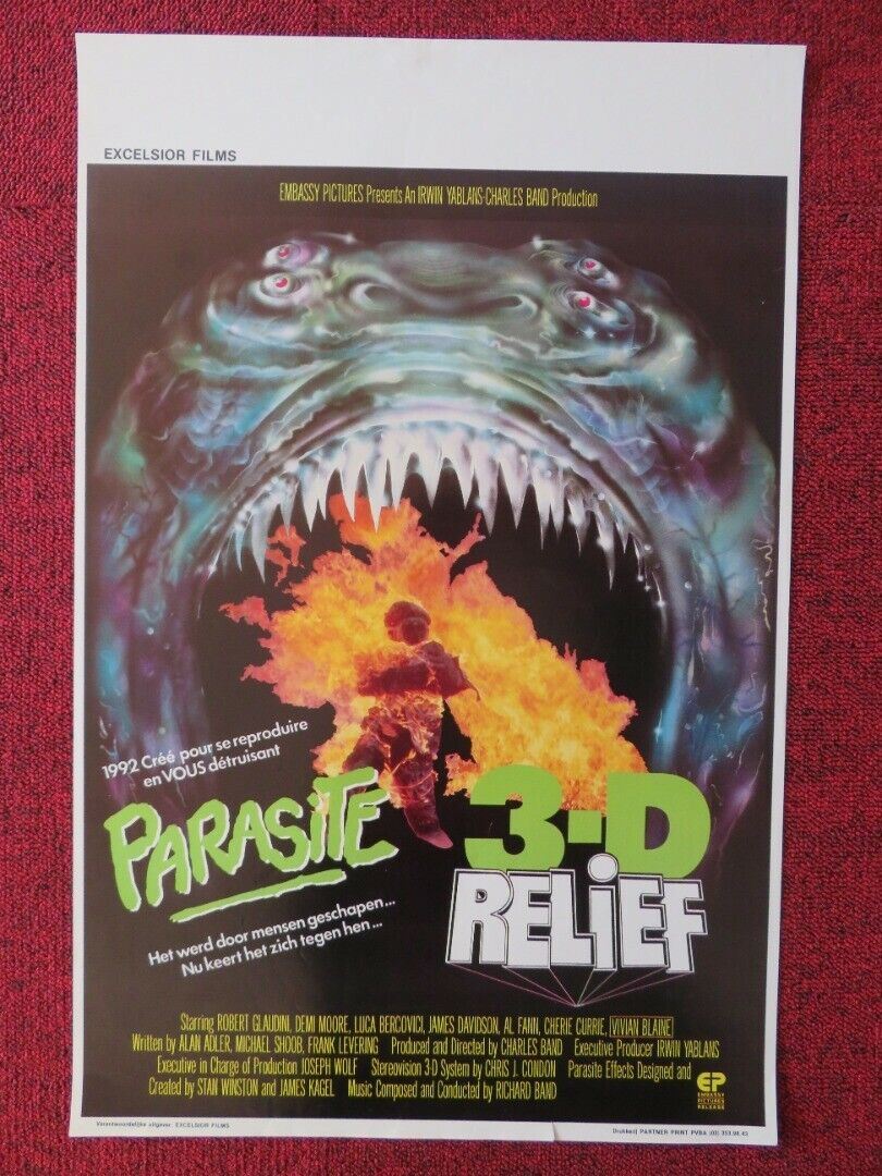 PARASITE BELGIUM (21"x14") POSTER ROBERT GLAUDINI DEMI MOORE 1982 Movie posters